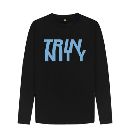 Black Trinnity Blue Anagram Unisex Long Sleeve Organic Tee