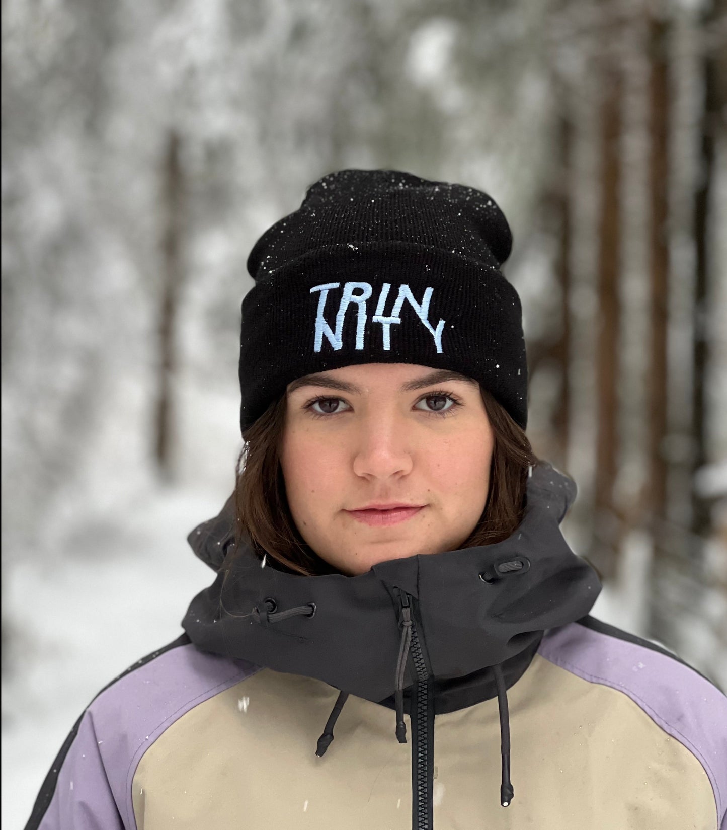 Trinnity Cuffed Beanie Sky Blue Logo