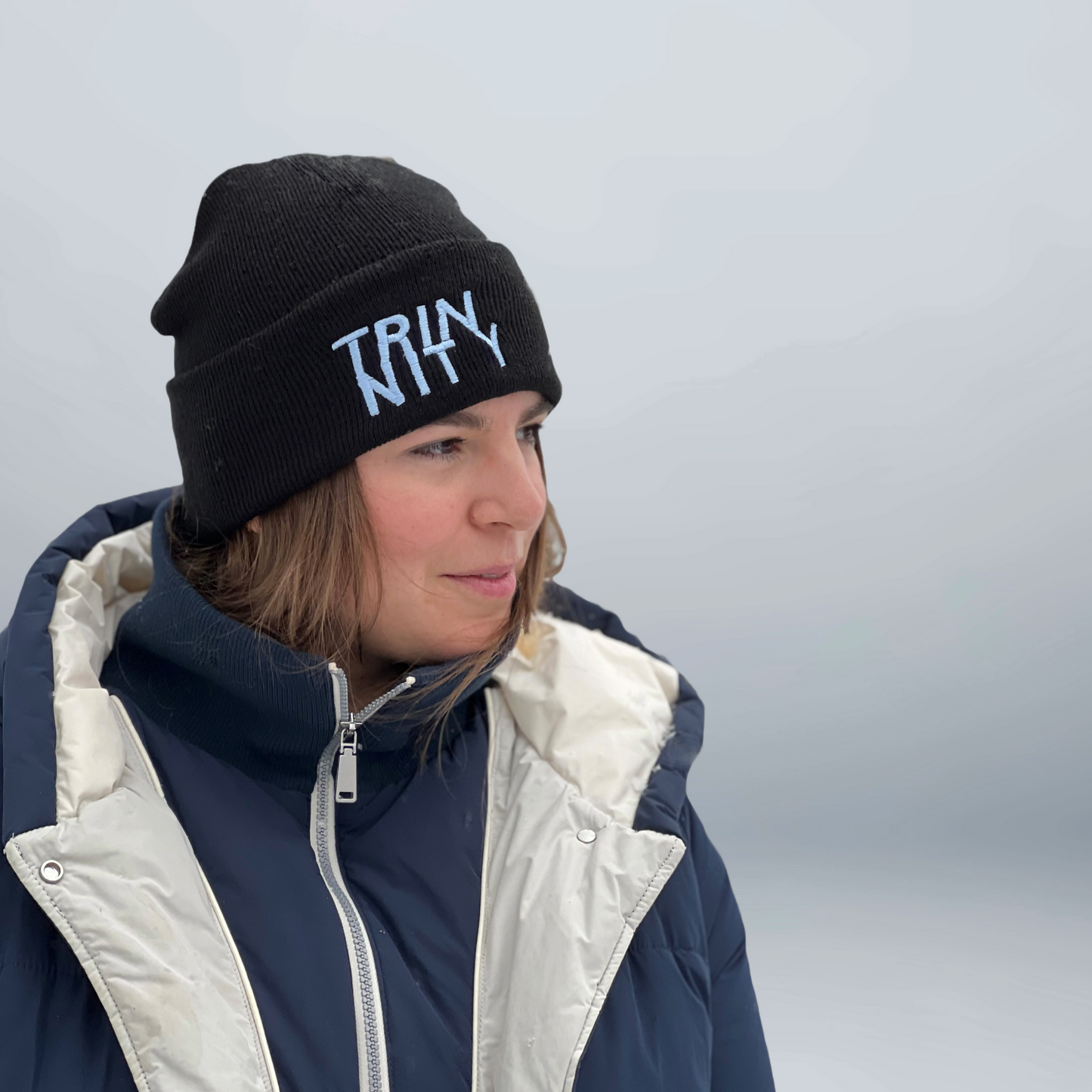 Trinnity Cuffed Beanie Sky Blue Logo