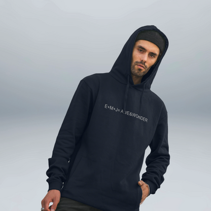 EMJ =  AWE&WONDER White logo Unisex organic Pullover Hoodie