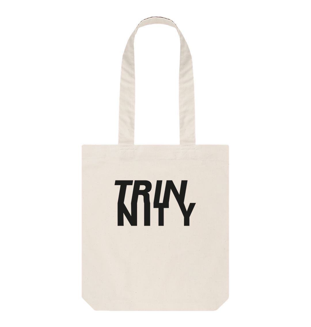 Natural Trinnity Black logo tote bag