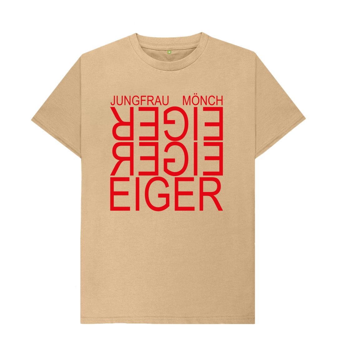 Sand Eiger Reflection Red Unisex Organic Cotton Tee