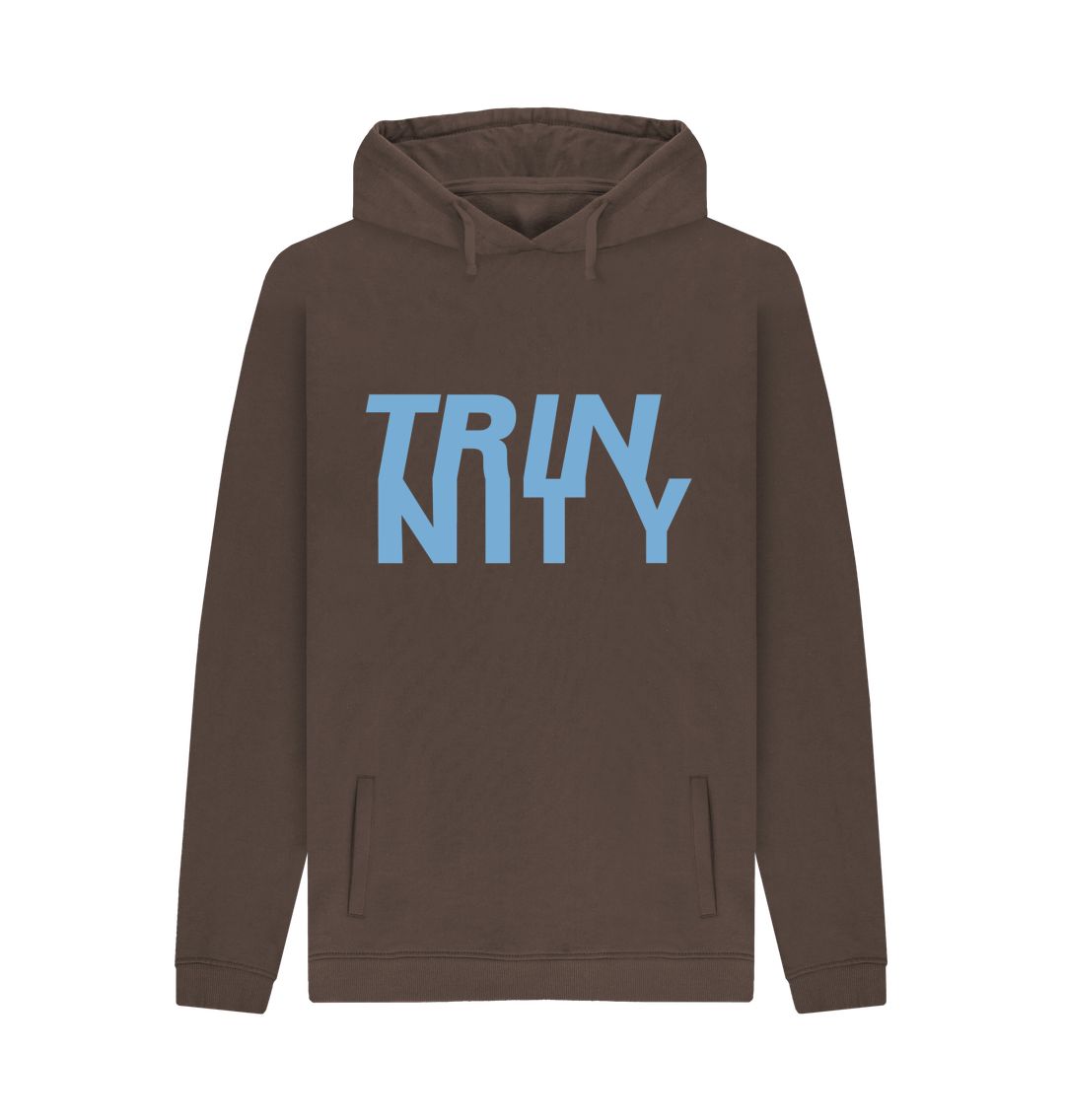 Chocolate Trinnity Blue Anagram Unisex Organic Pullover Hoodie