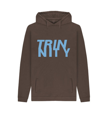 Chocolate Trinnity Blue Anagram Unisex Organic Pullover Hoodie