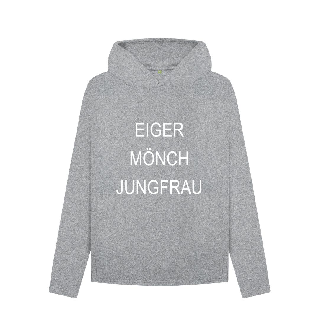 Athletic Grey EMJ Woman relaxed Fit Organic Cotton Hoodie