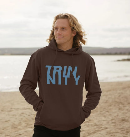 Trinnity Blue Anagram Unisex Organic Pullover Hoodie