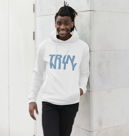 Trinnity Blue Anagram Unisex Organic Pullover Hoodie