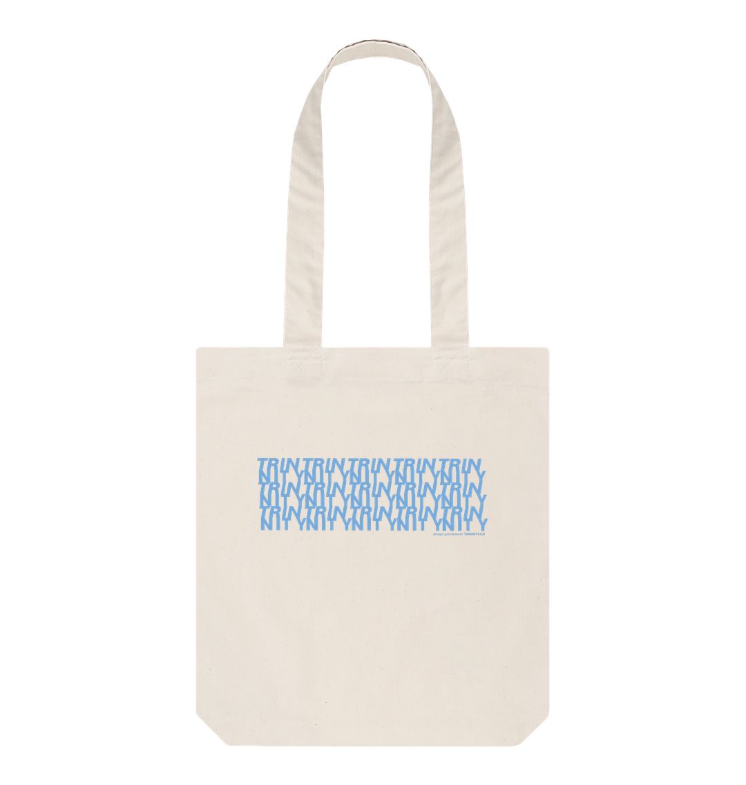 Natural Trinnity Blue Anagram Tote bag