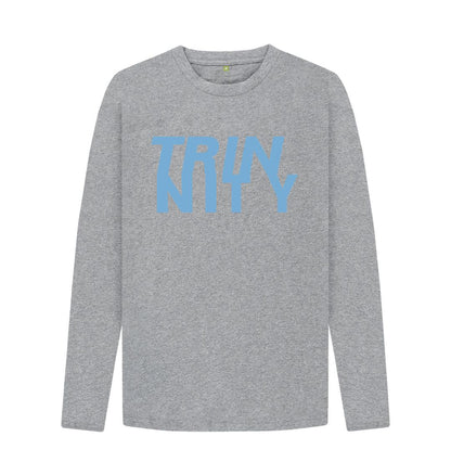 Athletic Grey Trinnity Blue Anagram Unisex Long Sleeve Organic Tee