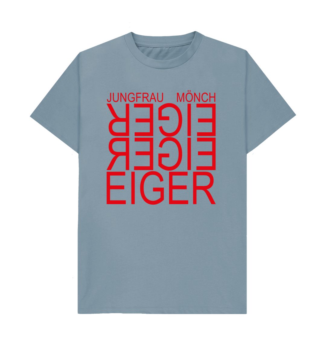 Stone Blue Eiger Reflection Red Unisex Organic Cotton Tee