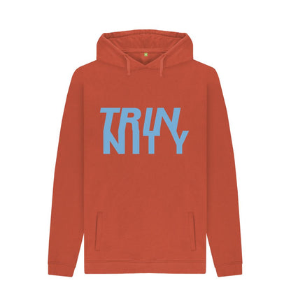 Rust Trinnity Blue Anagram Unisex Organic Pullover Hoodie